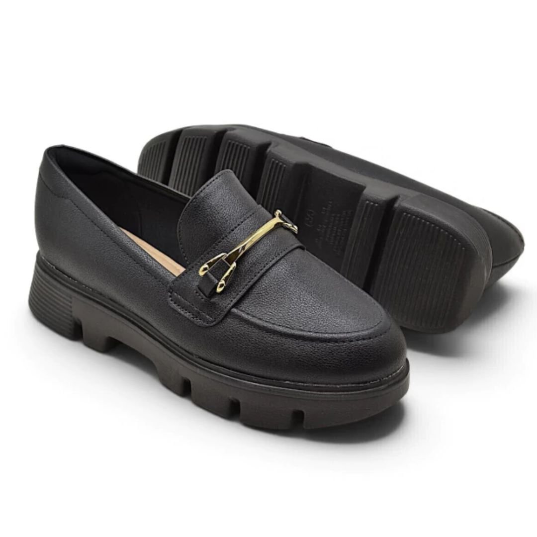 Mocassim Modare Tratorado Preto Feminino Original 7409.102 Preto 6