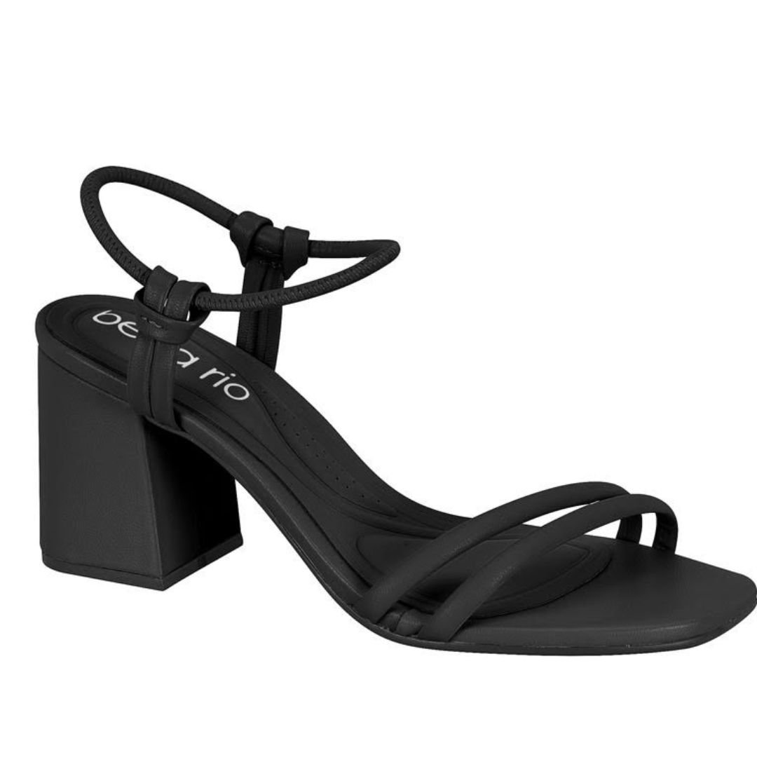 Sandália Beira Rio Preto Feminino Original 8436.213