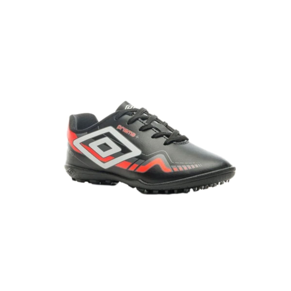 Chuteira Society Umbro Preto Branco Coral Infantil Prisma Jr Preto/Branco/Coral 2