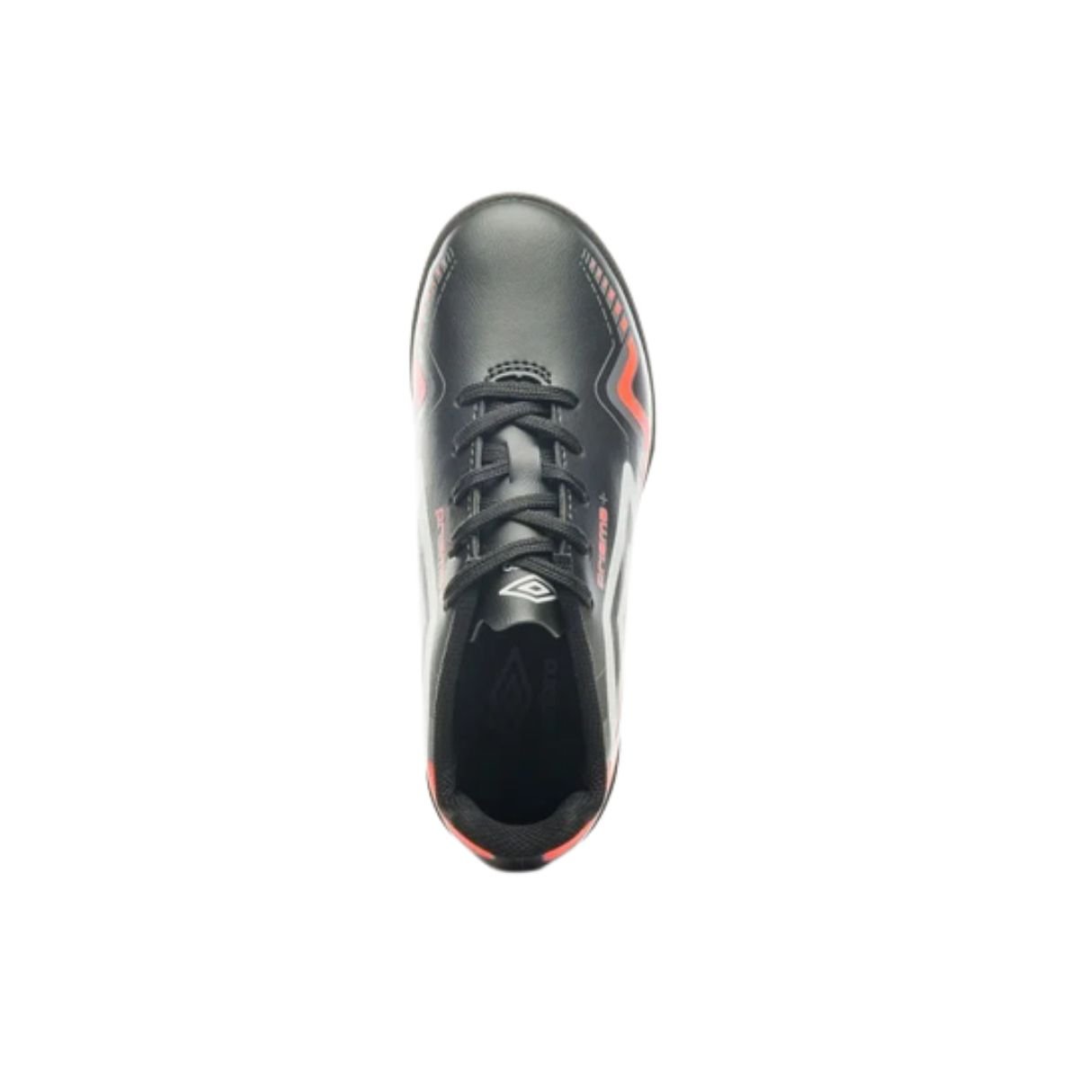 Chuteira Society Umbro Preto Branco Coral Infantil Prisma Jr Preto/Branco/Coral 3
