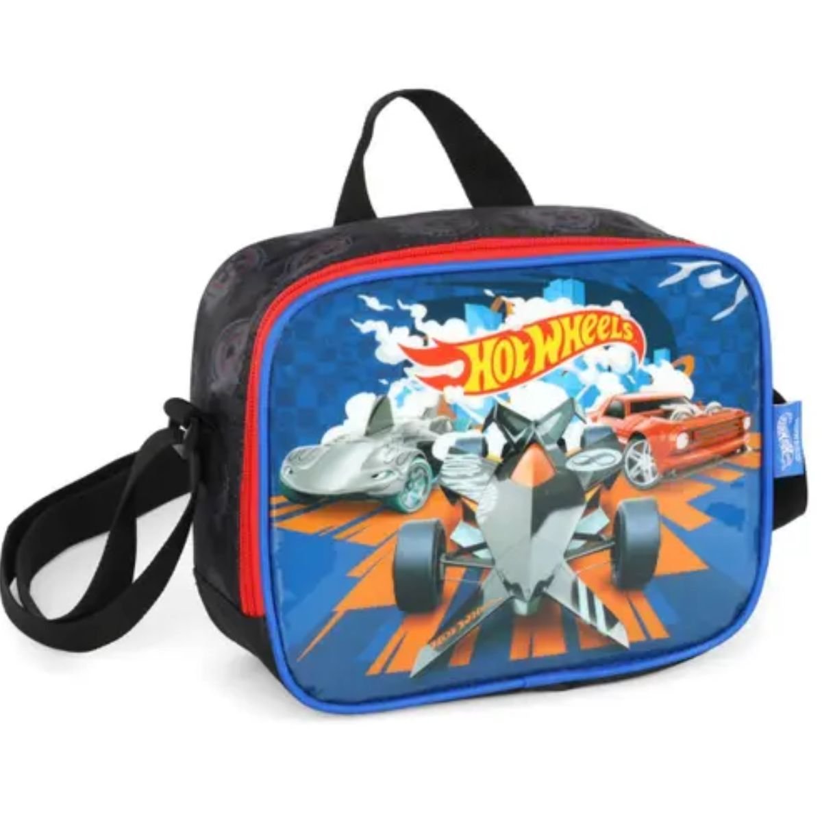 Lancheira Escolar Luxcel Hot Wheels Preto Infantil Meninos LA41473 Preto 2