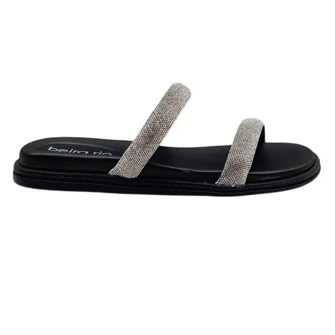 Chinelo Beira Rio Preto Cristal Feminino Original 8488.122