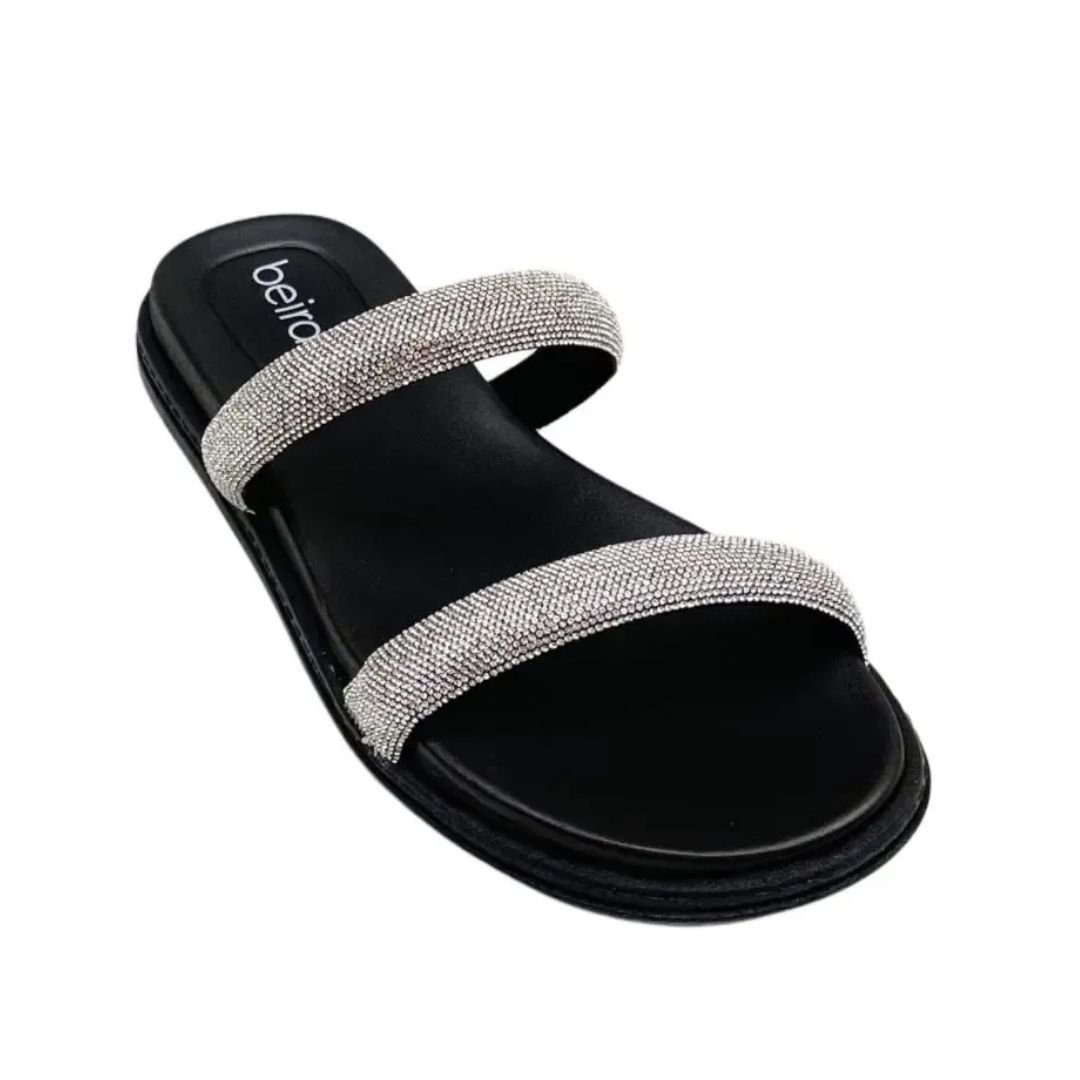 Chinelo Beira Rio Preto Cristal Feminino Original 8488.122 Preto 3