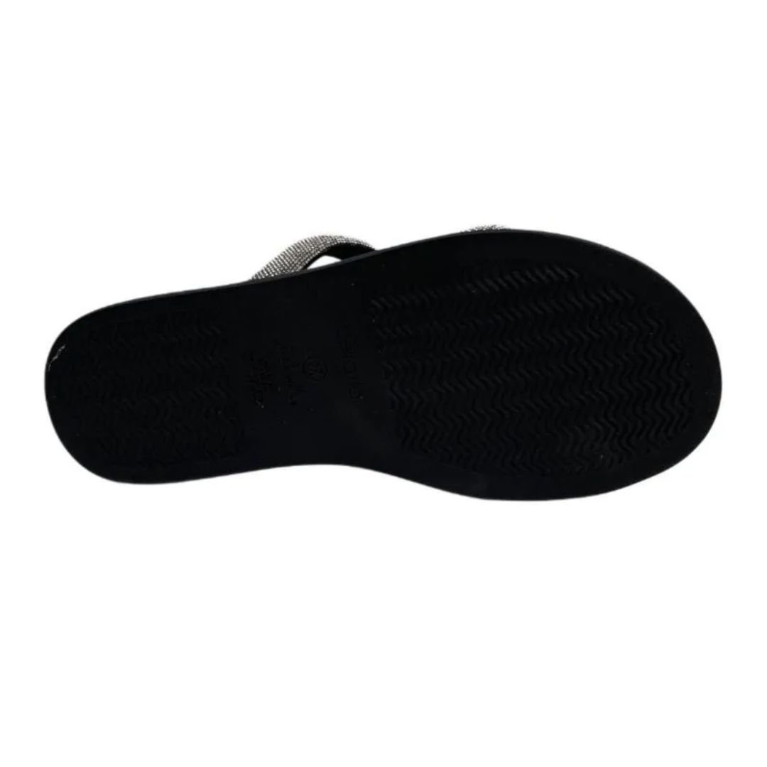 Chinelo Beira Rio Preto Cristal Feminino Original 8488.122 Preto 4