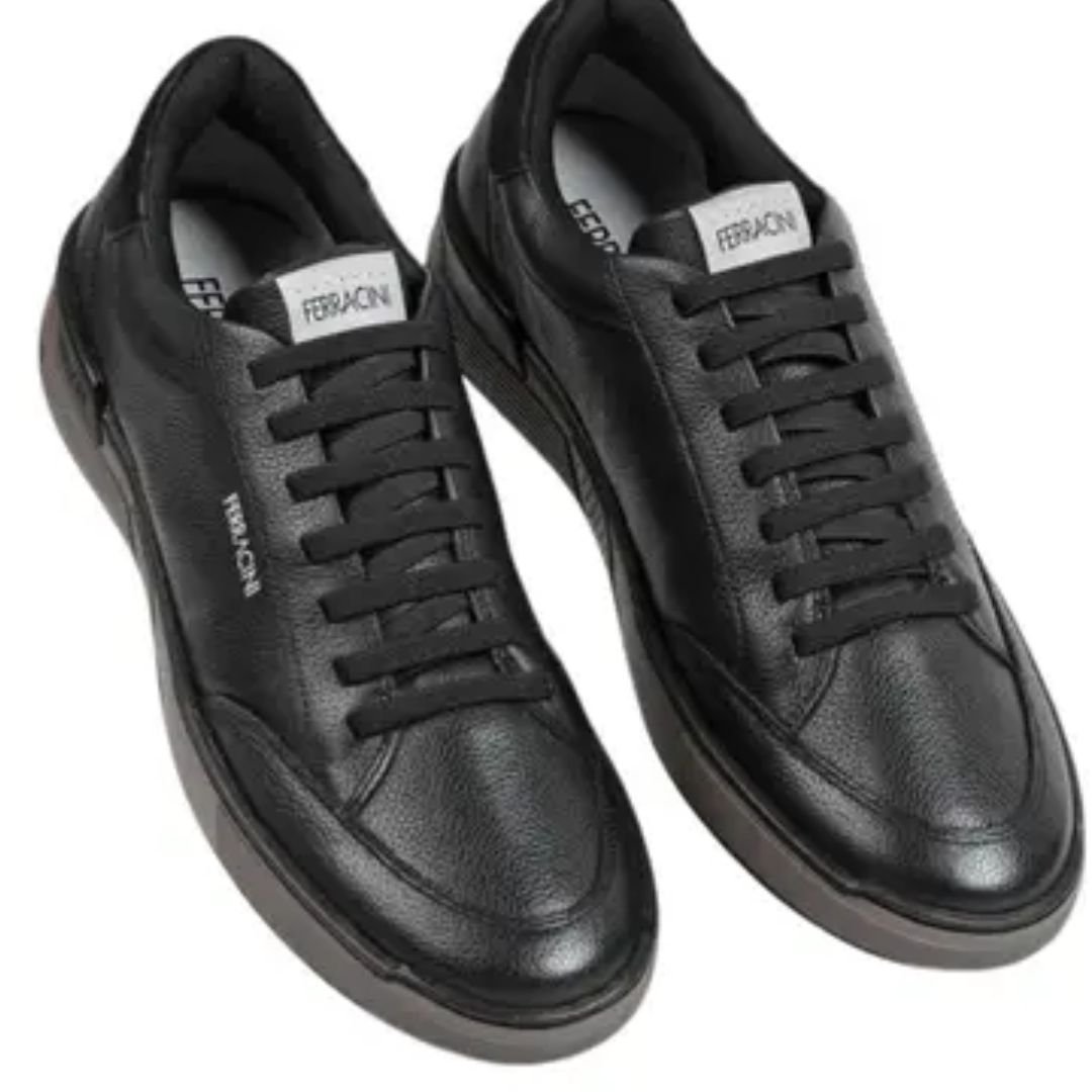 Sapatenis Ferracini Preto Masculino Original 7970-720 Preto 2