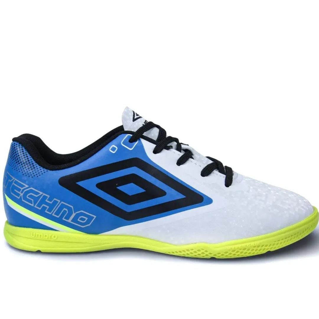 Chuteira Futsal Umbro Branco Menino Techno II Jr Original