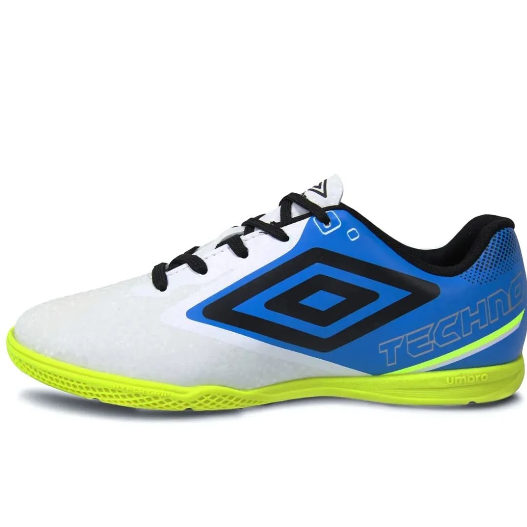 Chuteira Futsal Umbro Branco Menino Techno II Jr Original Branco 2
