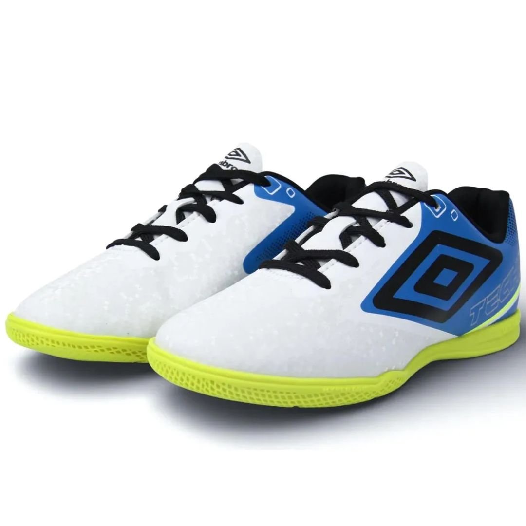 Chuteira Futsal Umbro Branco Menino Techno II Jr Original Branco 4