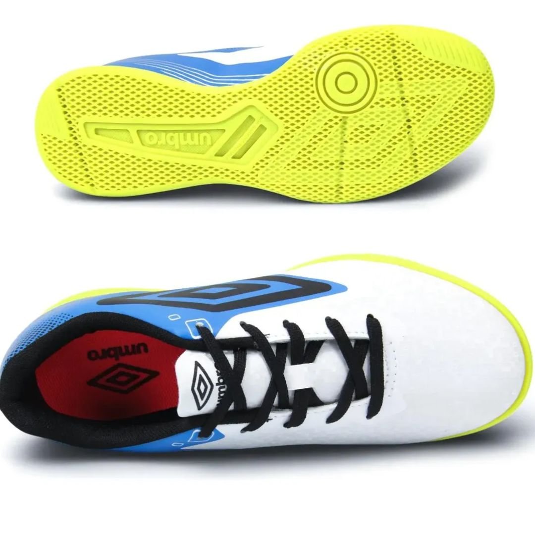 Chuteira Futsal Umbro Branco Menino Techno II Jr Original Branco 7