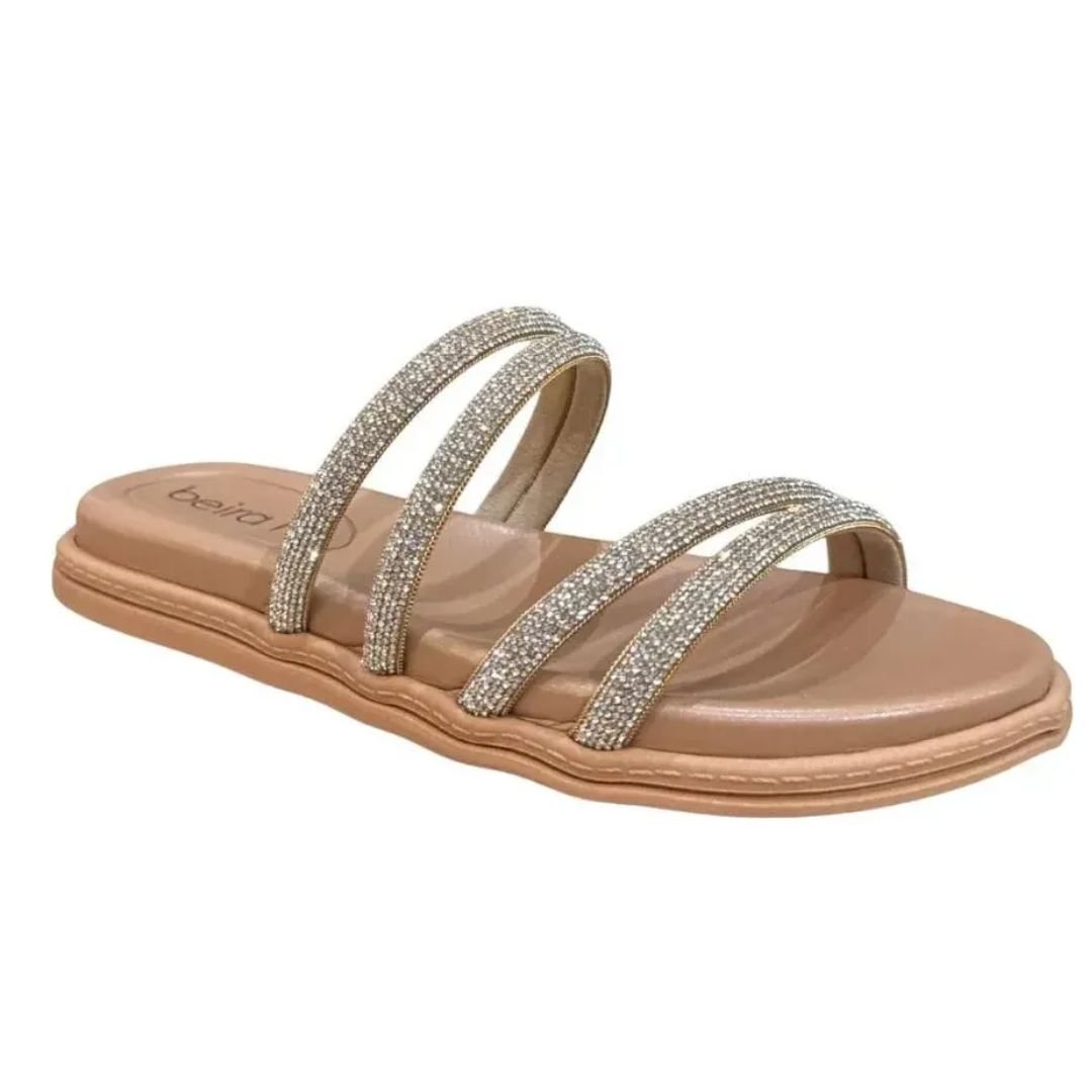 Chinelo Beira Rio Ouro Rosado Feminino Original 8488.125 Ouro Rosado 3