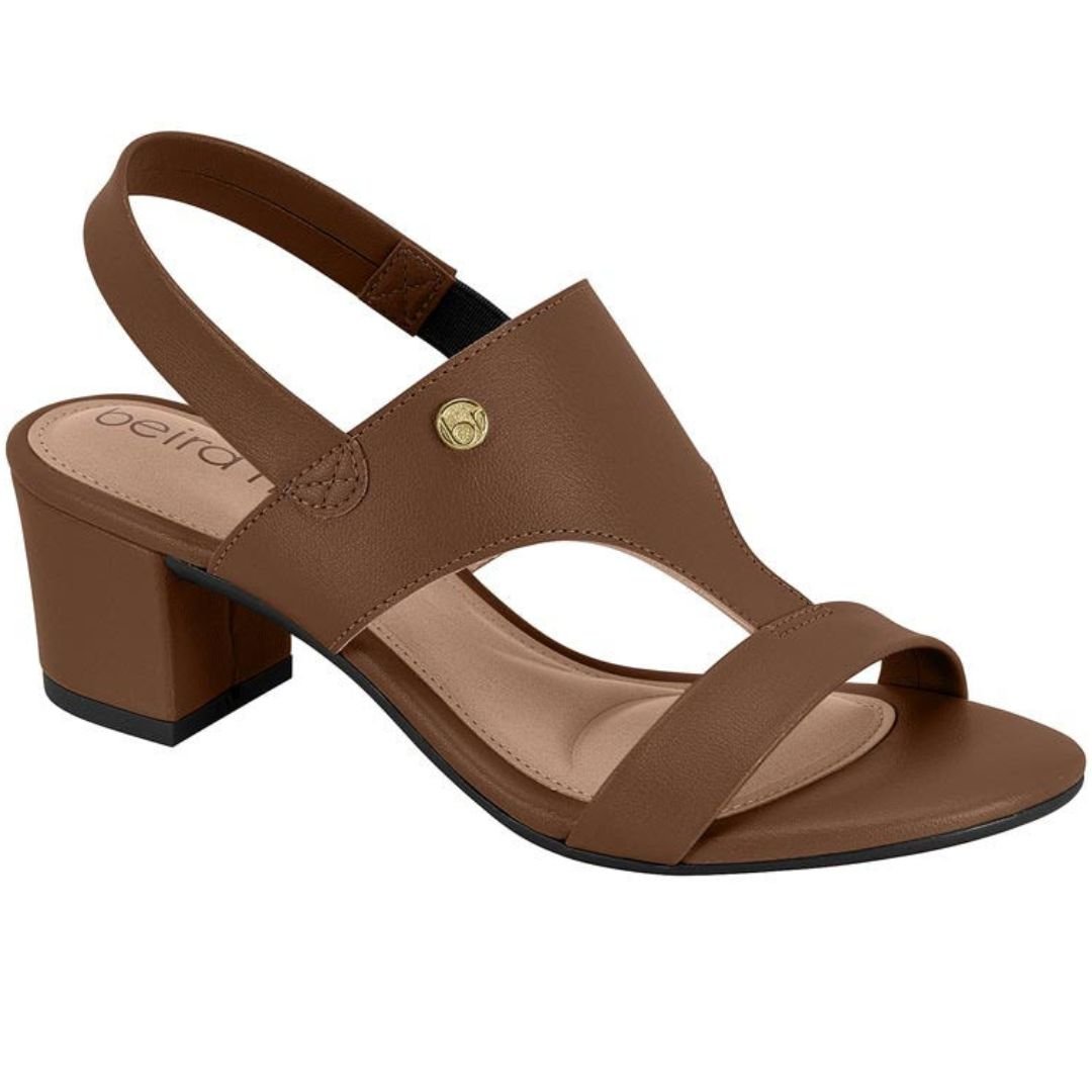 Sandalia Beira Rio Conhaque Feminino Original 8246.1211