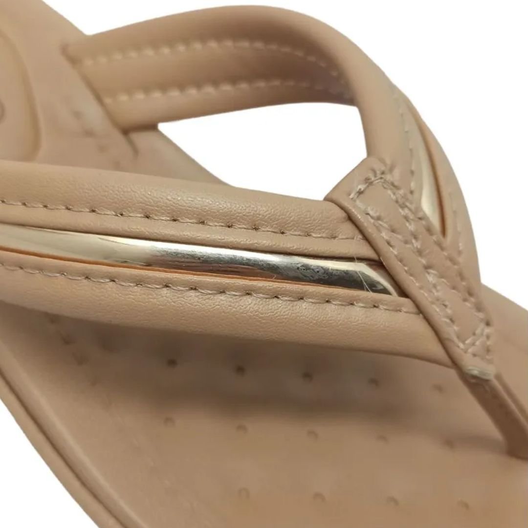 Chinelo Beira Rio Nude Ouro Rosado Feminino Original 8224.863 Nude/Ouro Rosado 3