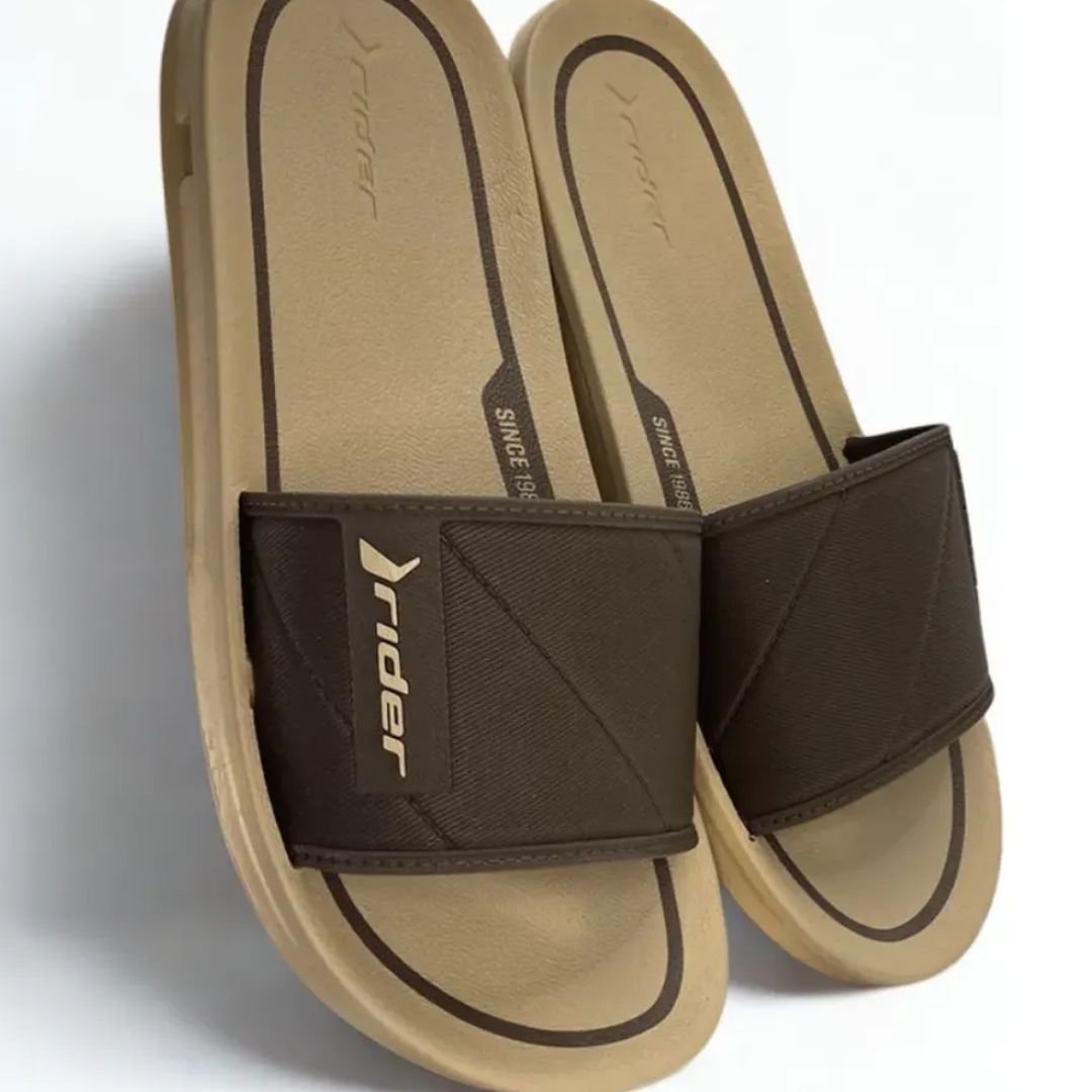 Chinelo Rider Bege Marrom Masculino Street Slide Original 11578 Bege/Marrom 5