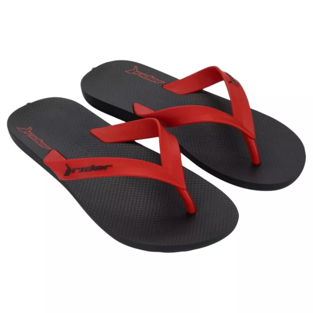 Chinelo Rider Preto Vermelho Masculino Feel Light Original 12519