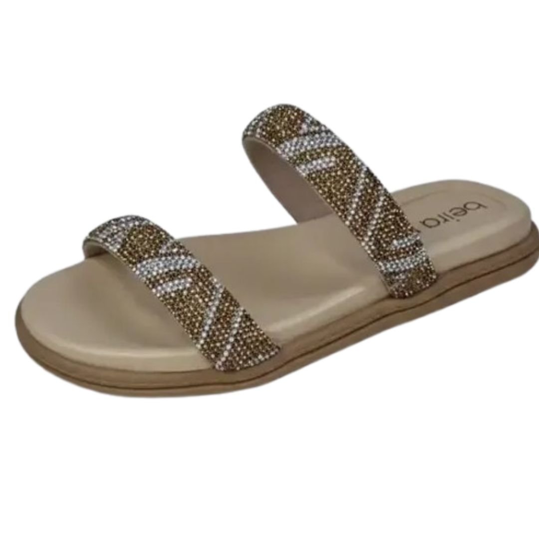 Chinelo Beira Rio Bege Cristal Feminino Original 8488.122