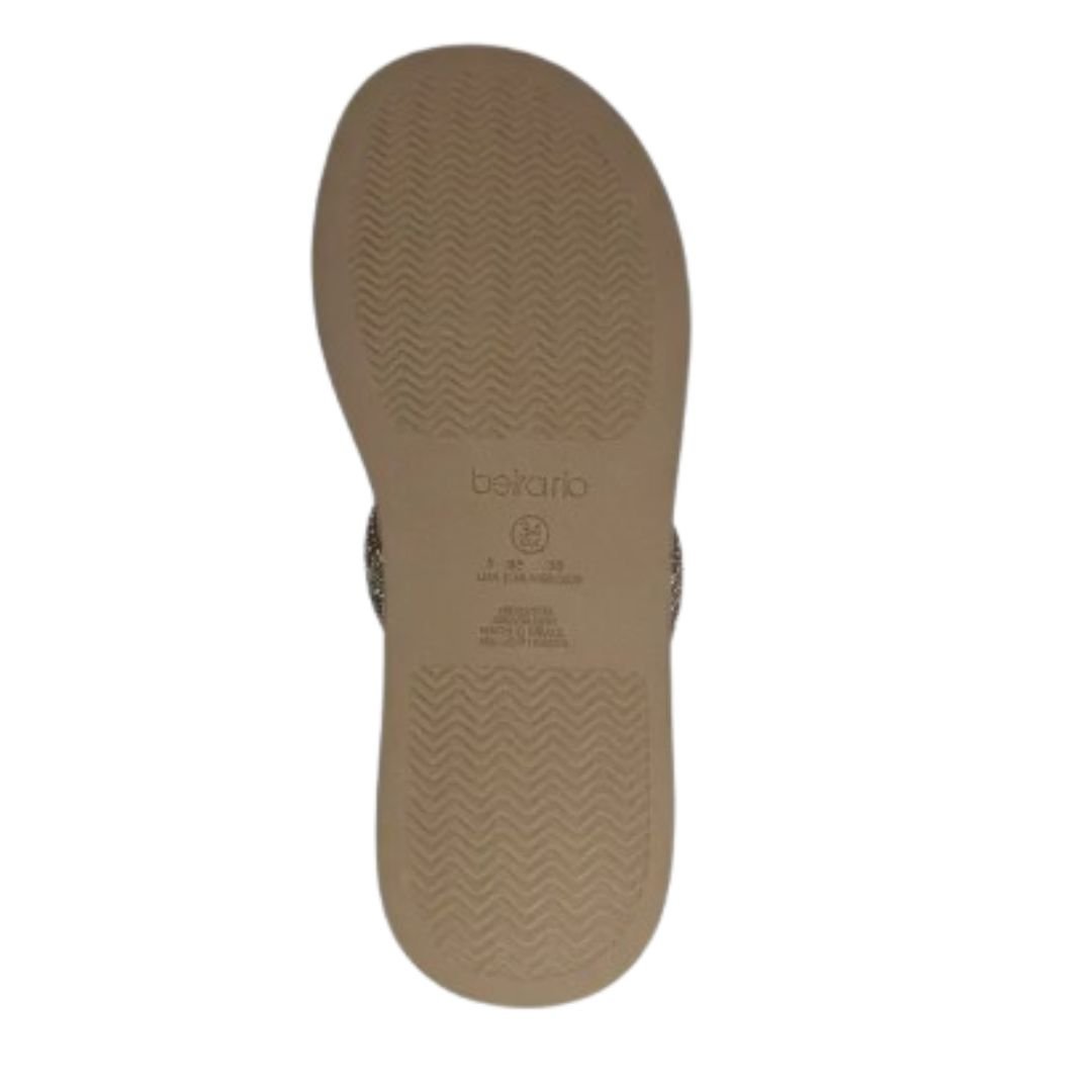 Chinelo Beira Rio Bege Cristal Feminino Original 8488.122 Bege 3