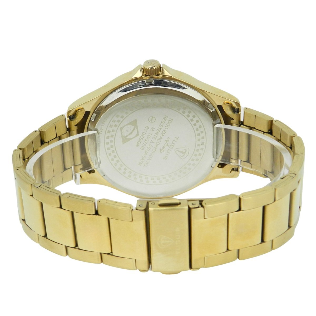 Relógio Masculino de Aço Tuguir Analógico Infinity TGI37240 Dourado e Branco Dourado/Branco 6