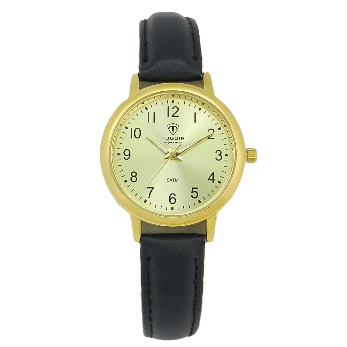 Relógio Unissex Tuguir Analógico Imperium TG30497 Dourado e Preto