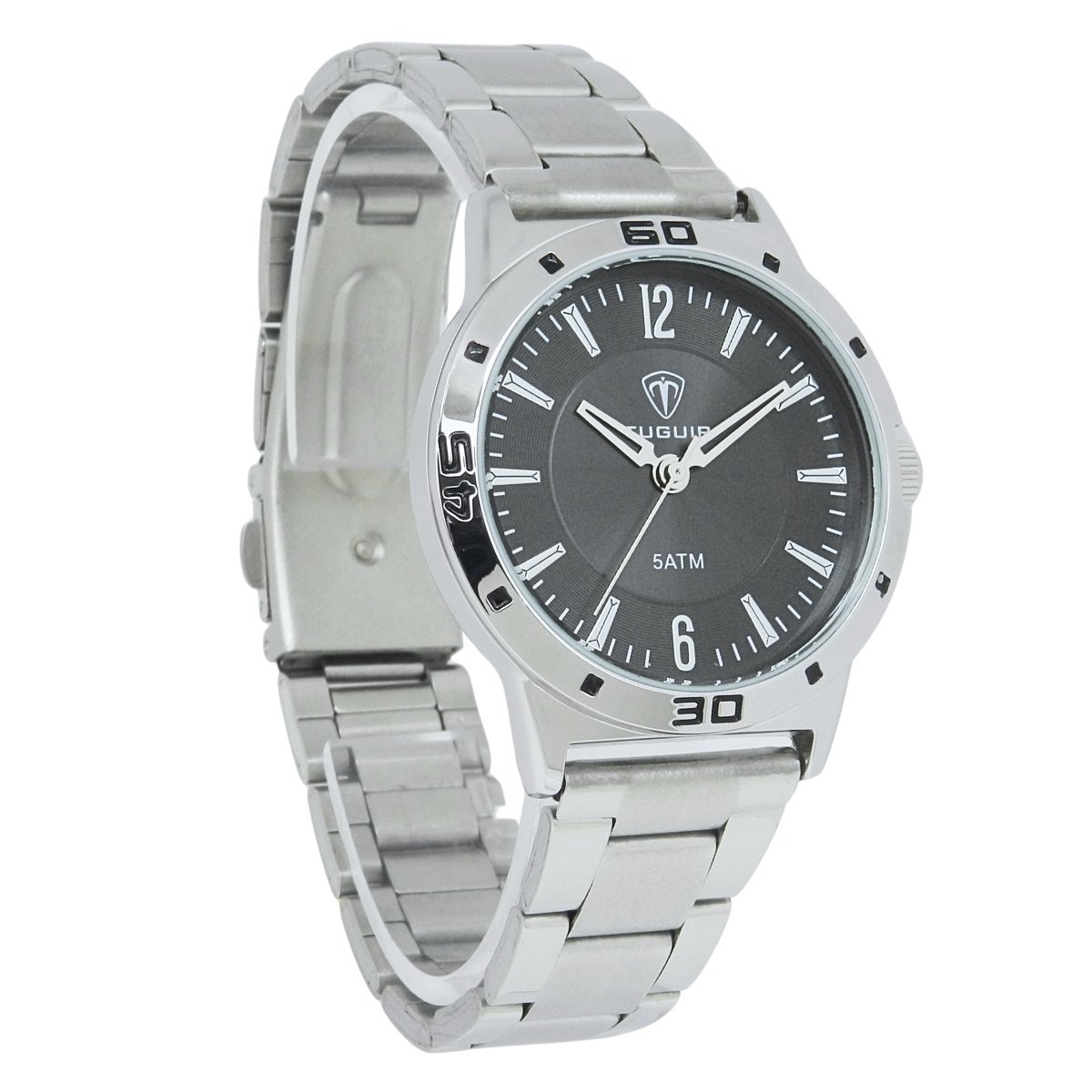 Relógio Masculino Tuguir Analógico TG30480 Prata e Preto Prata/Preto 4