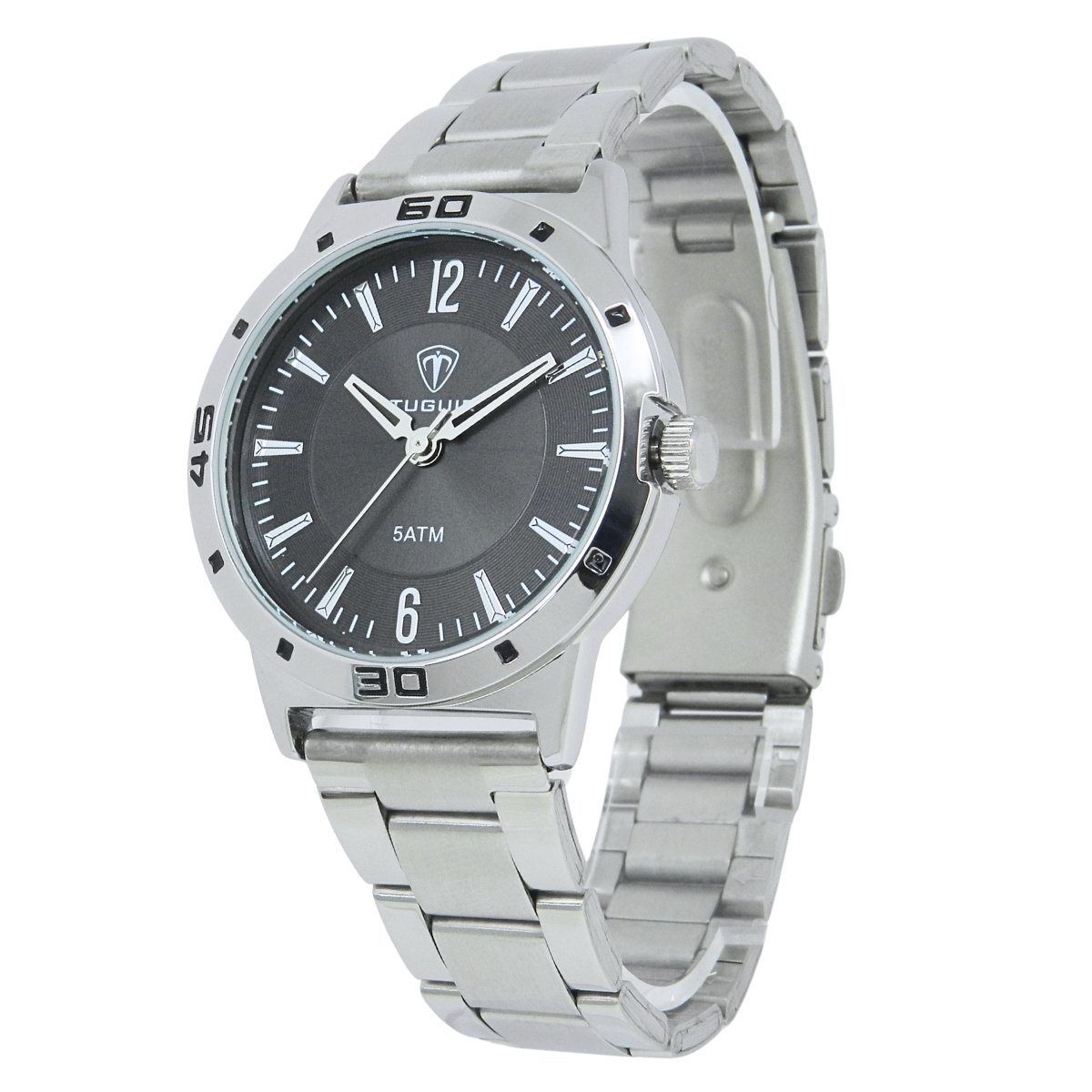 Relógio Masculino Tuguir Analógico TG30480 Prata e Preto Prata/Preto 5