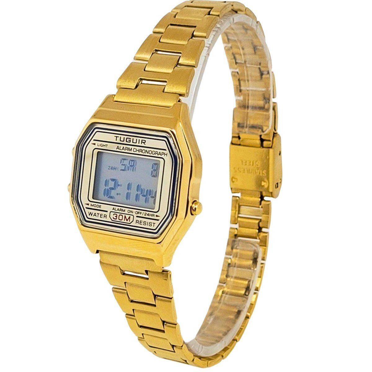 Relógio Unissex Tuguir Digital TG30316 Dourado Dourado 2