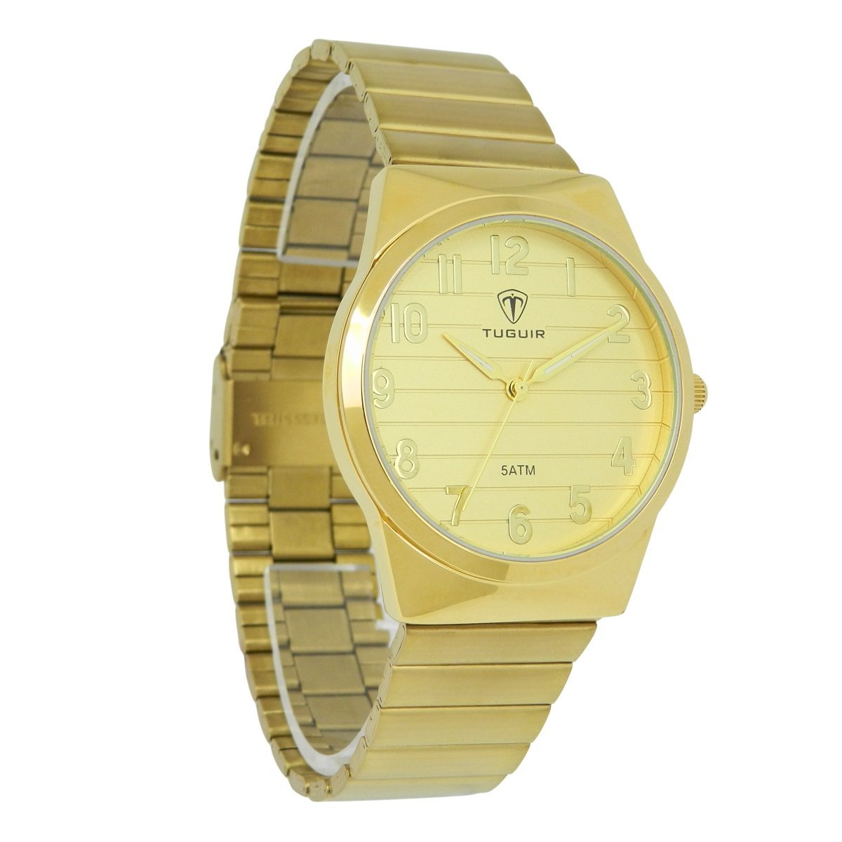 Relógio Unissex Tuguir Analógico TG35146 Dourado Dourado 4
