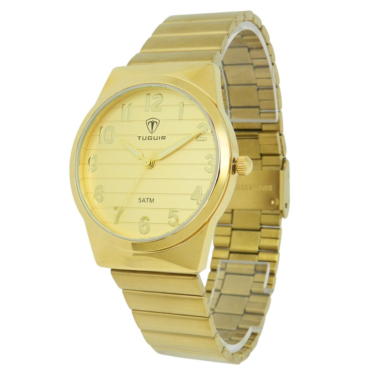 Relógio Unissex Tuguir Analógico TG35146 Dourado Dourado 5