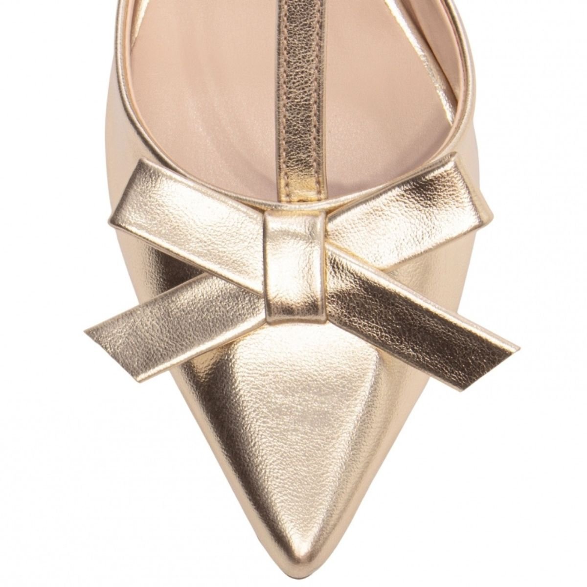 Scarpin Feminino Dourado com Salto Bloco e Laço Elegante Torricella Dourado 5