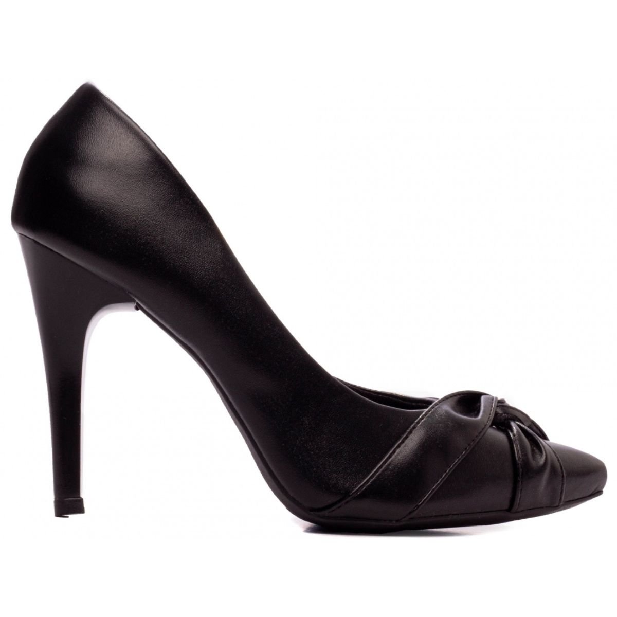 Scarpin Feminino Bico Fino com Detalhe Torcido - Elegância e Conforto Torricella Preto 4