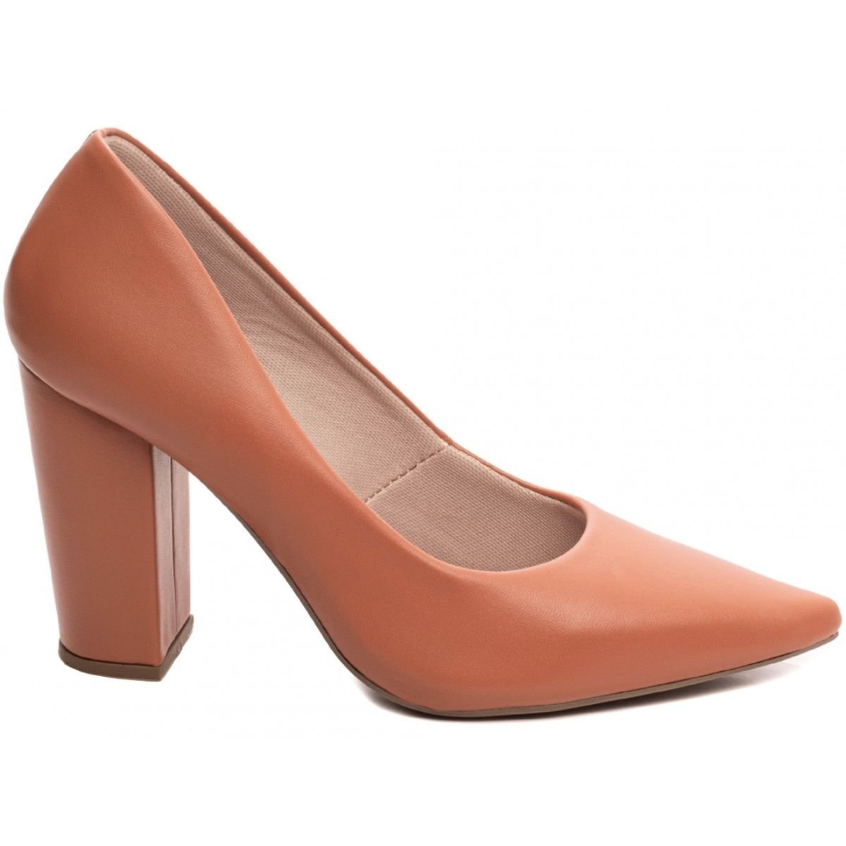 Scarpin Feminino com Salto Grosso Alto Confortável e Elegante Torricella