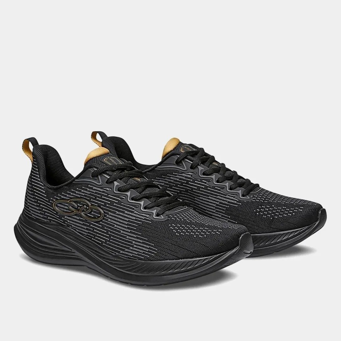 TENIS MASCULINO OLYMPIKUS MARTE  PRETO/DOURADO Preto/Dourado 2