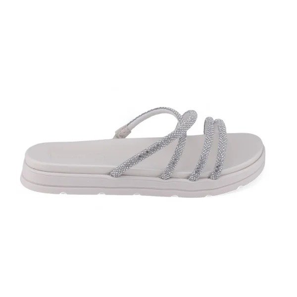 SANDALIA PAPETE MOLECA CRISTAL/BRANCO OFF 5490 212