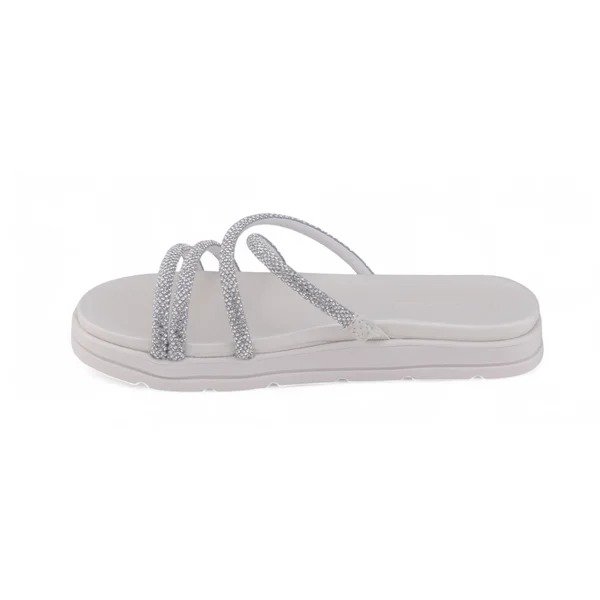 SANDALIA PAPETE MOLECA CRISTAL/BRANCO OFF 5490 212 Cristal/Branco Off 2
