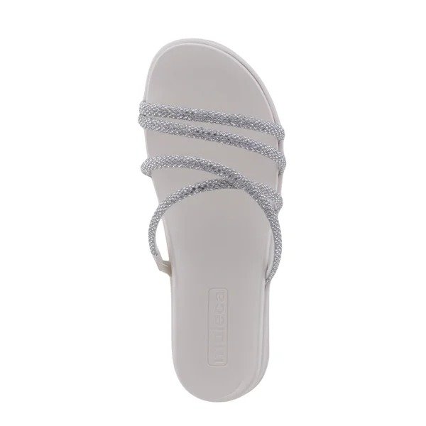 SANDALIA PAPETE MOLECA CRISTAL/BRANCO OFF 5490 212 Cristal/Branco Off 3
