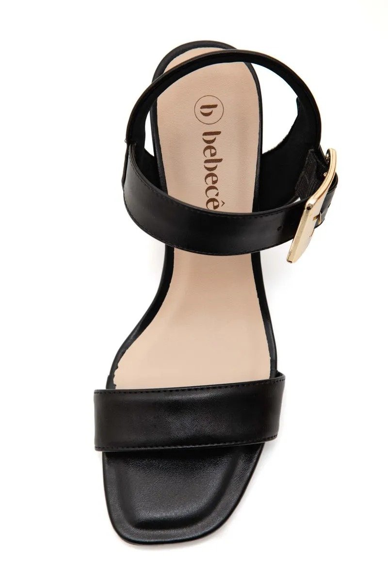 SANDALIA SALTO BLOCO BEBECE PRETO/OURO T6049 141 Preto/Ouro 2