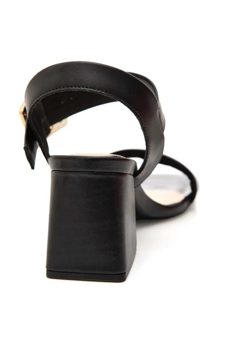 SANDALIA SALTO BLOCO BEBECE PRETO/OURO T6049 141 Preto/Ouro 3