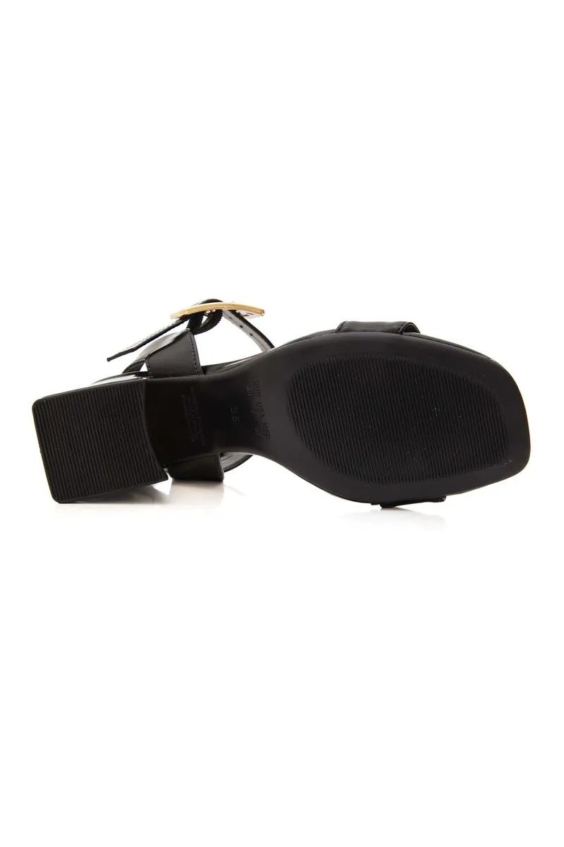 SANDALIA SALTO BLOCO BEBECE PRETO/OURO T6049 141 Preto/Ouro 4