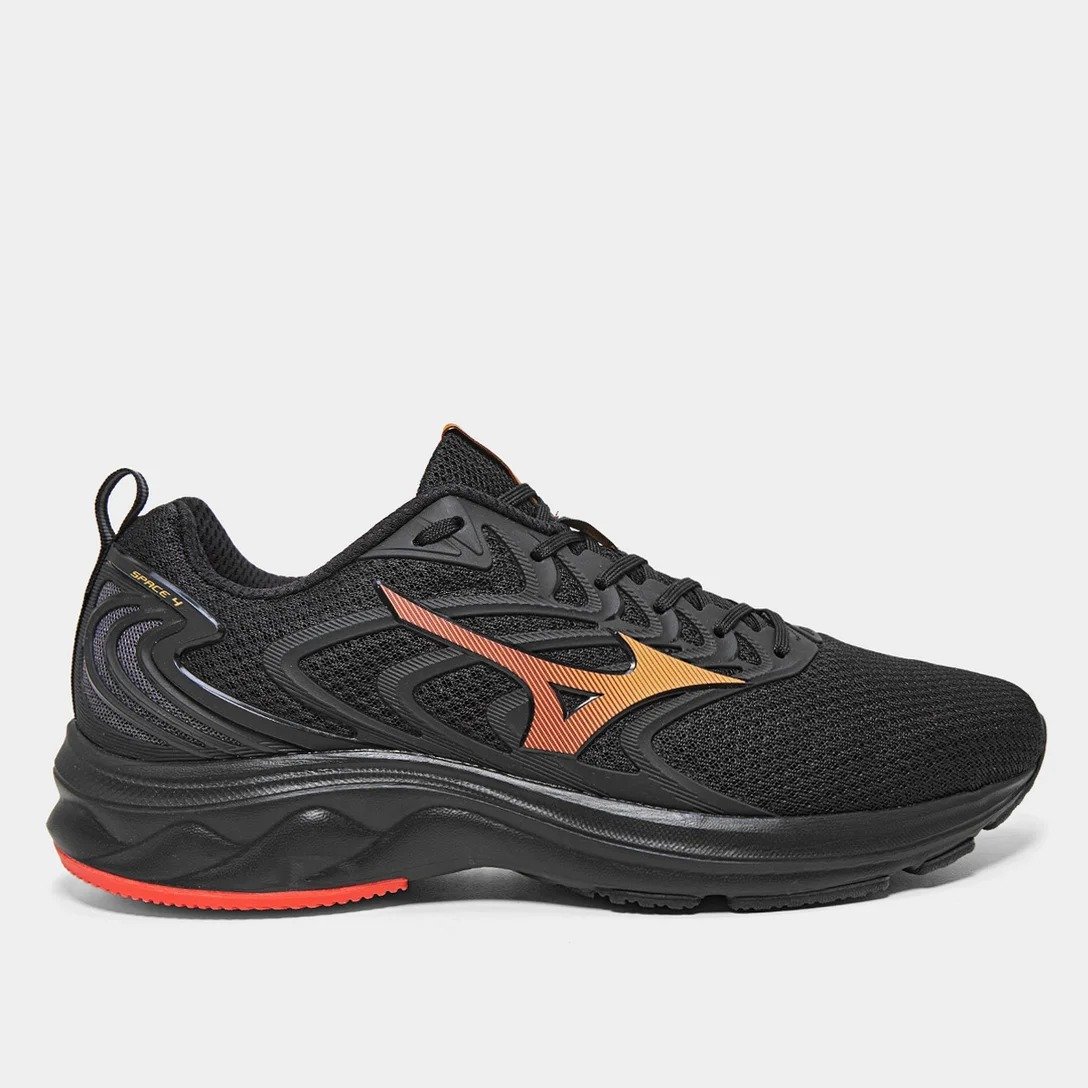 TENIS MASCULINO MIZUNO SPACE 4 NUMERAÇÃO ESPECIAL  PRETO