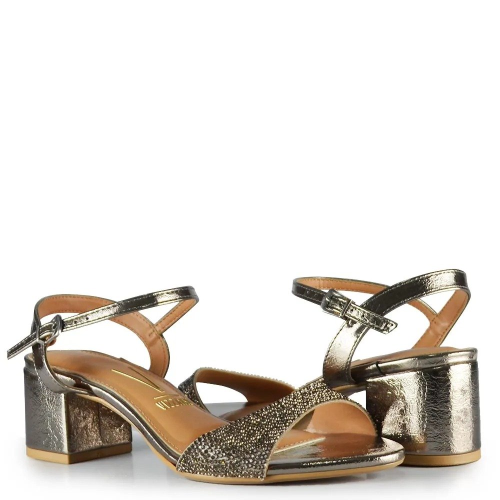 SANDALIA SALTO BLOCO VIZZANO CINZA/BLACK DIAMOND 6291 182 Cinza/Black Diamond 5