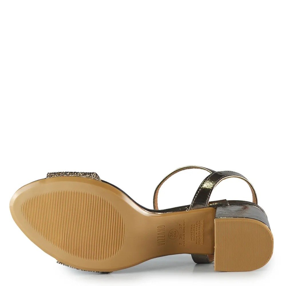 SANDALIA SALTO BLOCO VIZZANO CINZA/BLACK DIAMOND 6291 182 Cinza/Black Diamond 6