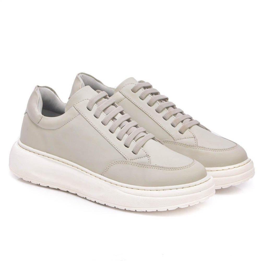 Tênis Casual Ferrara Bolt 100% Couro Legítimo Masculino Off White 3