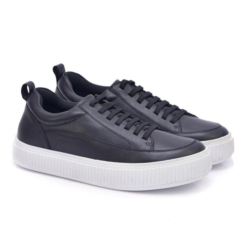 Tênis Casual Ferrara Malibu 100% Couro Legítimo Masculino Preto 3