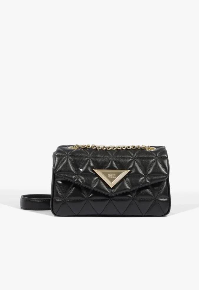 BOLSA SCHUTZ TIRACOLO MÉDIA 944 COURO PRETO