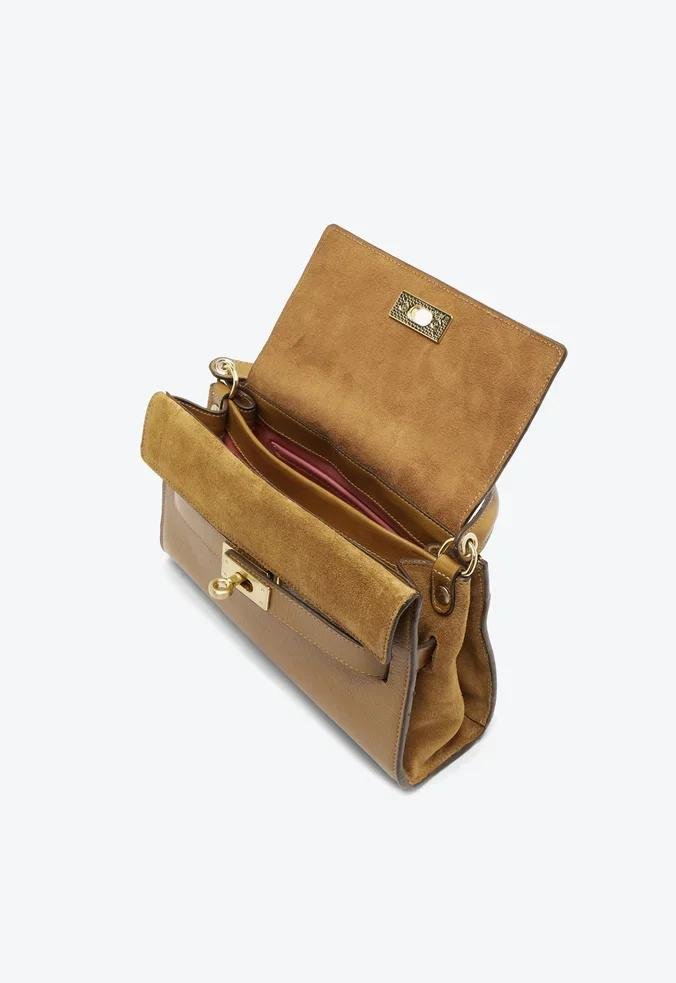 BOLSA VICENZA BOLSA TIRACOLO KORA PEQUENA CARAMELO Marrom 4
