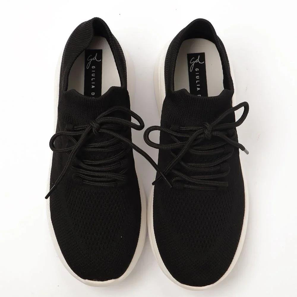 TÊNIS GIULIA DOMNA TÊNIS FEMININO KNIT PRETO Preto 3