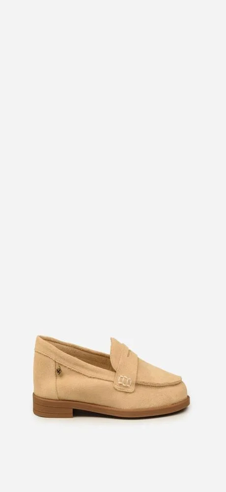 LOAFER CRAVO CANELLA MOCASSIM CASUAL COURO CAMURÇA NUDE Bege 5