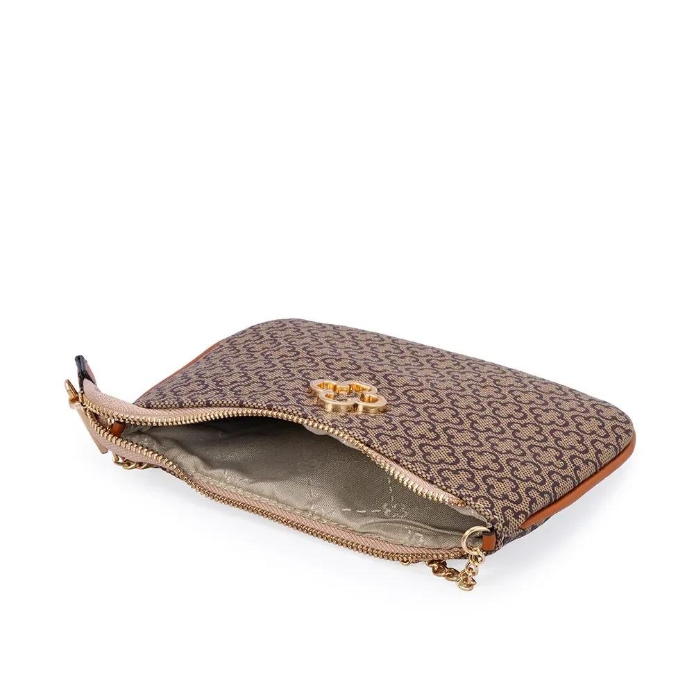 BOLSA CAPODARTE BOLSA ELENA PEQUENA MONOGRAMA MONOGRAMA Marrom 3