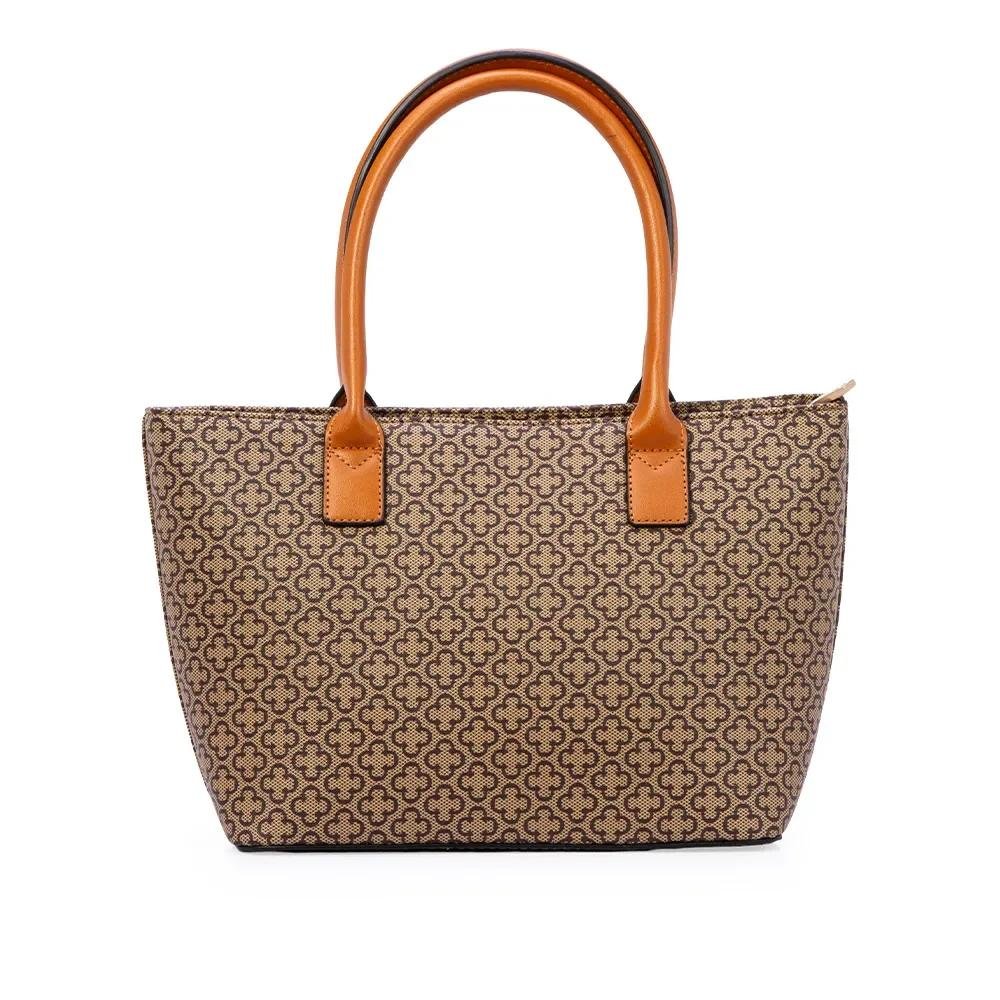 BOLSA CAPODARTE BOLSA DONATA SHOPPER MÉDIA MONOGRAMA Marrom 4