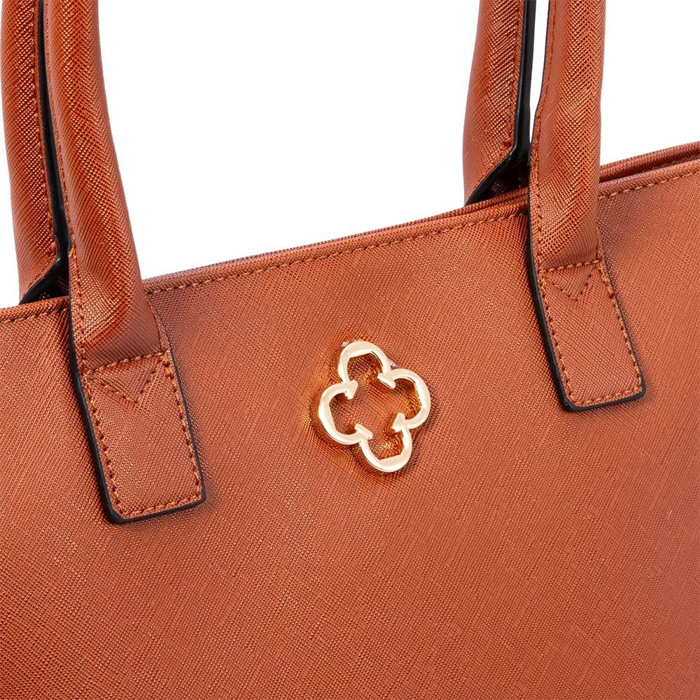 BOLSA CAPODARTE BOLSA DONATA SHOPPER MÉDIA CARAMELO Marrom 2