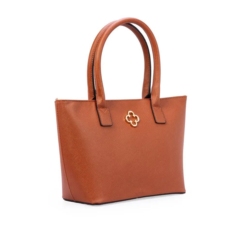 BOLSA CAPODARTE BOLSA DONATA SHOPPER MÉDIA CARAMELO Marrom 3